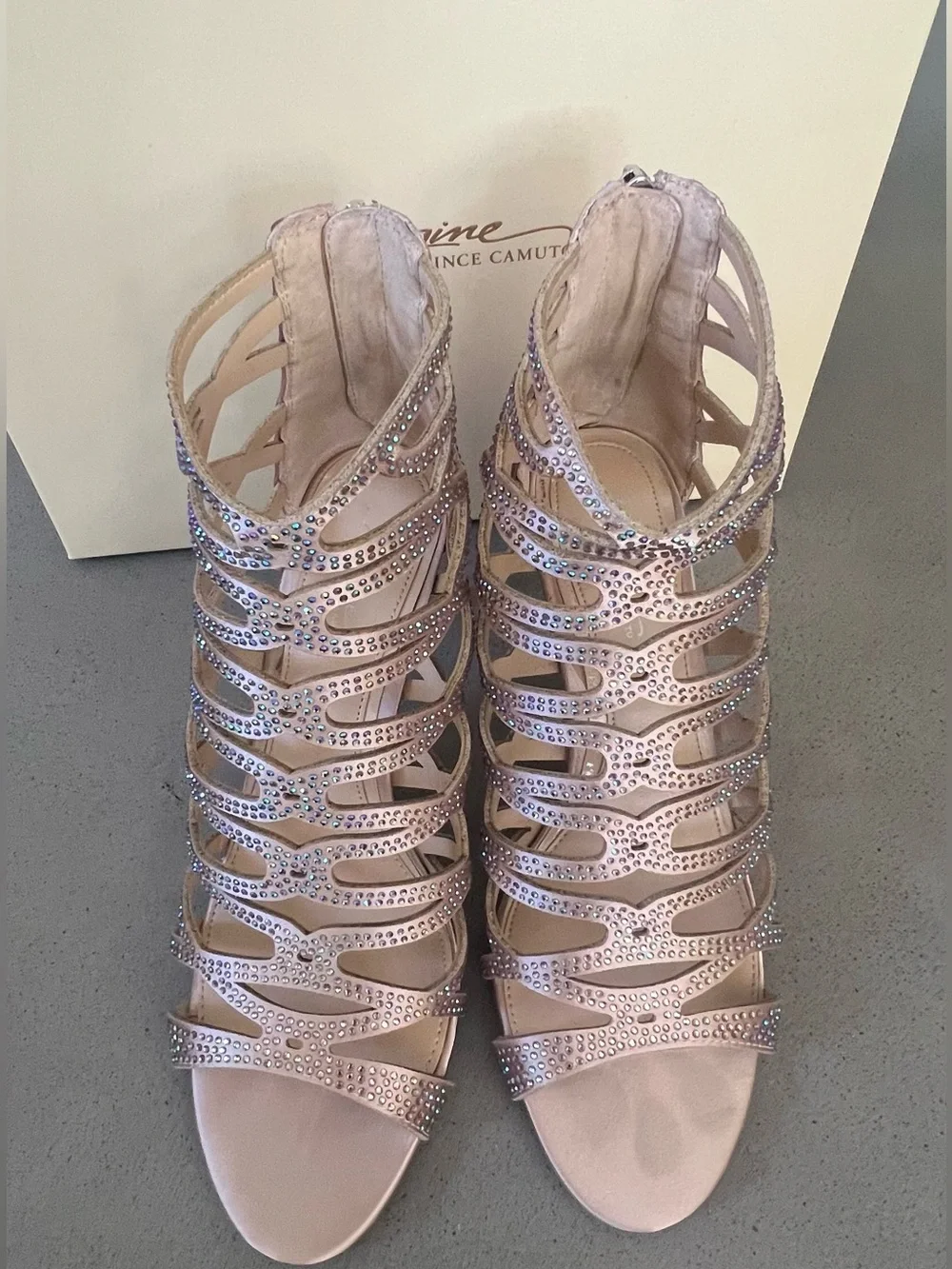 Vince Camuto Imagine Deluxe Satin Bisque Shoe 8